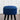 Blue Suede Seating Stool With Black Polished Leg - JAIPURIA EMPORIUM