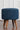 Blue Buckely Fabric Ottoman With Wooden Legs - JAIPURIA EMPORIUM