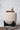Buckley Bouclé Pouf with Black Wooden Stand