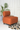 Modern Rust Upholstered Lounge Chair – Low Seating Accent Chair with Wooden Legs